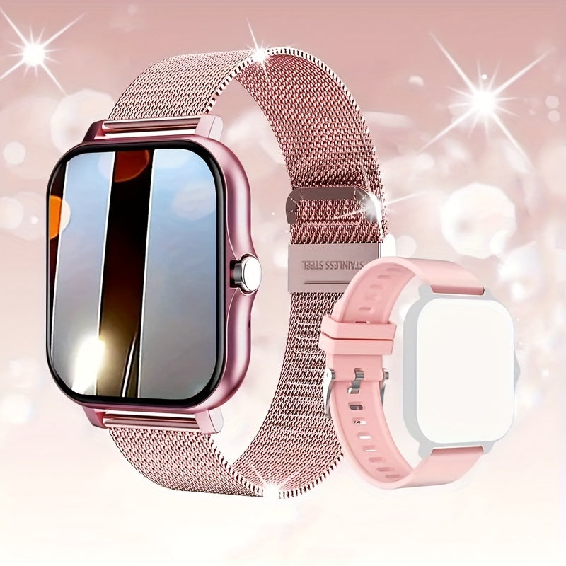 The New Full Touch High-Definition Men'S And Women'S Sports Smartwatch Features Wireless Dialing, Answering Calls, Motion Tracking, Photography, And Music Control. The Stylish Smartwatch Is Compatible with Android And Iphone,