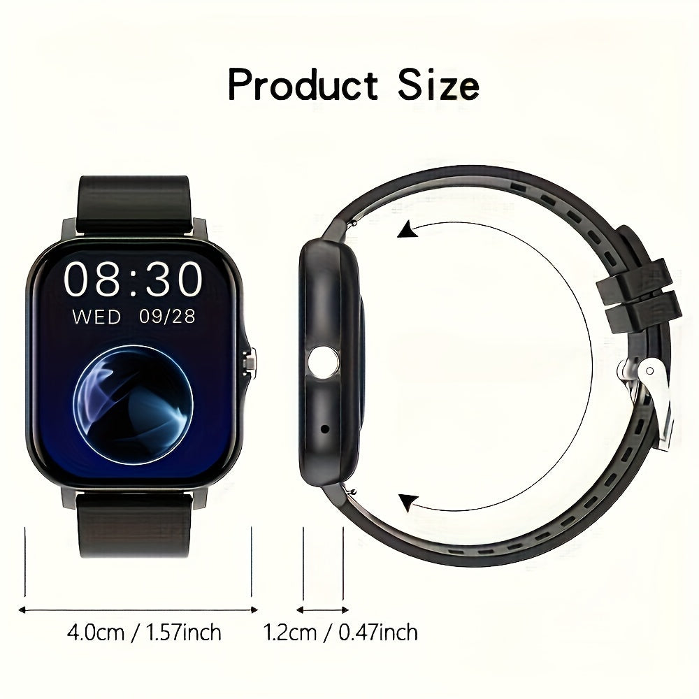 Smart Watch, Wireless Talk/Receive and Multiple Sports Modes, Sedentary Alert Weather Forecast Message Notifications, Borderless Slim Design, Suitable for Android and for iPhone, Beautiful Gifts for Men and Women