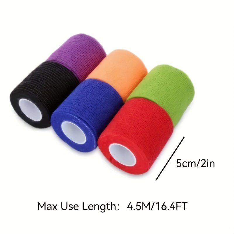12 Pack 5.08cm X 5.03meter Self-Adhesive Elastic Bandages for Daily Use, Sports, Wrist, Ankle (12 Colors)