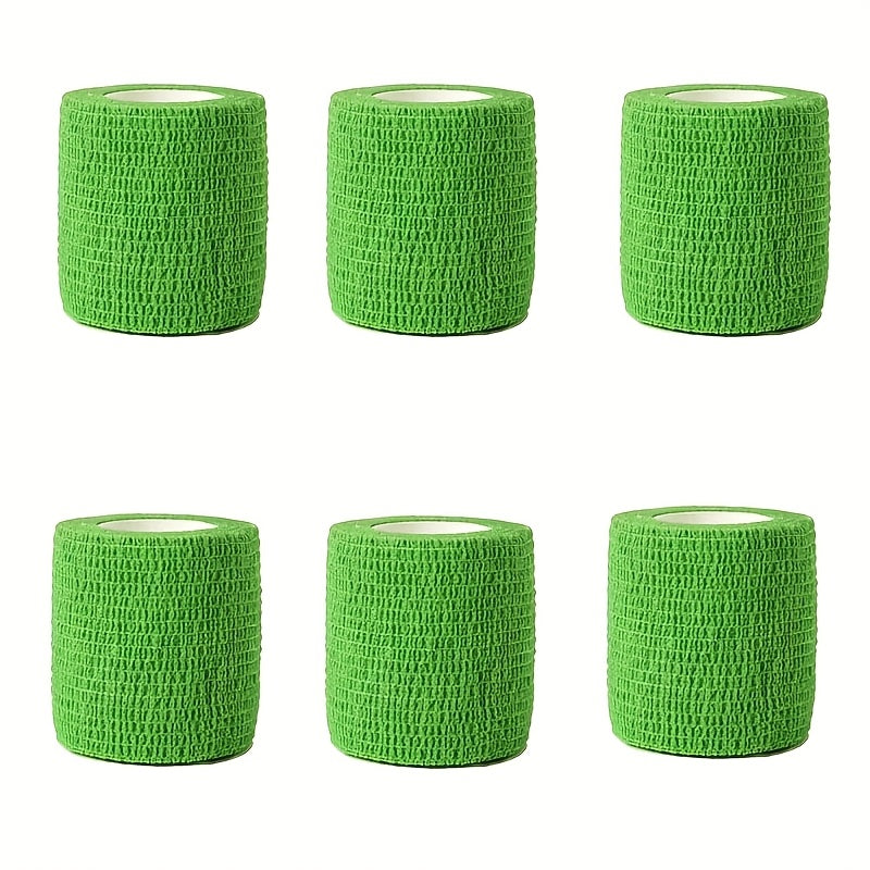 1 Pack/6 Rolls, Self-Adhesive Bandage, Sports Tape, Elastic Bandage, Non-Woven High Elastic Sports Elasticity, Can Be Used for Basketball, Football, Tennis, Running And Other Sports Fitness, Easy to Carry.