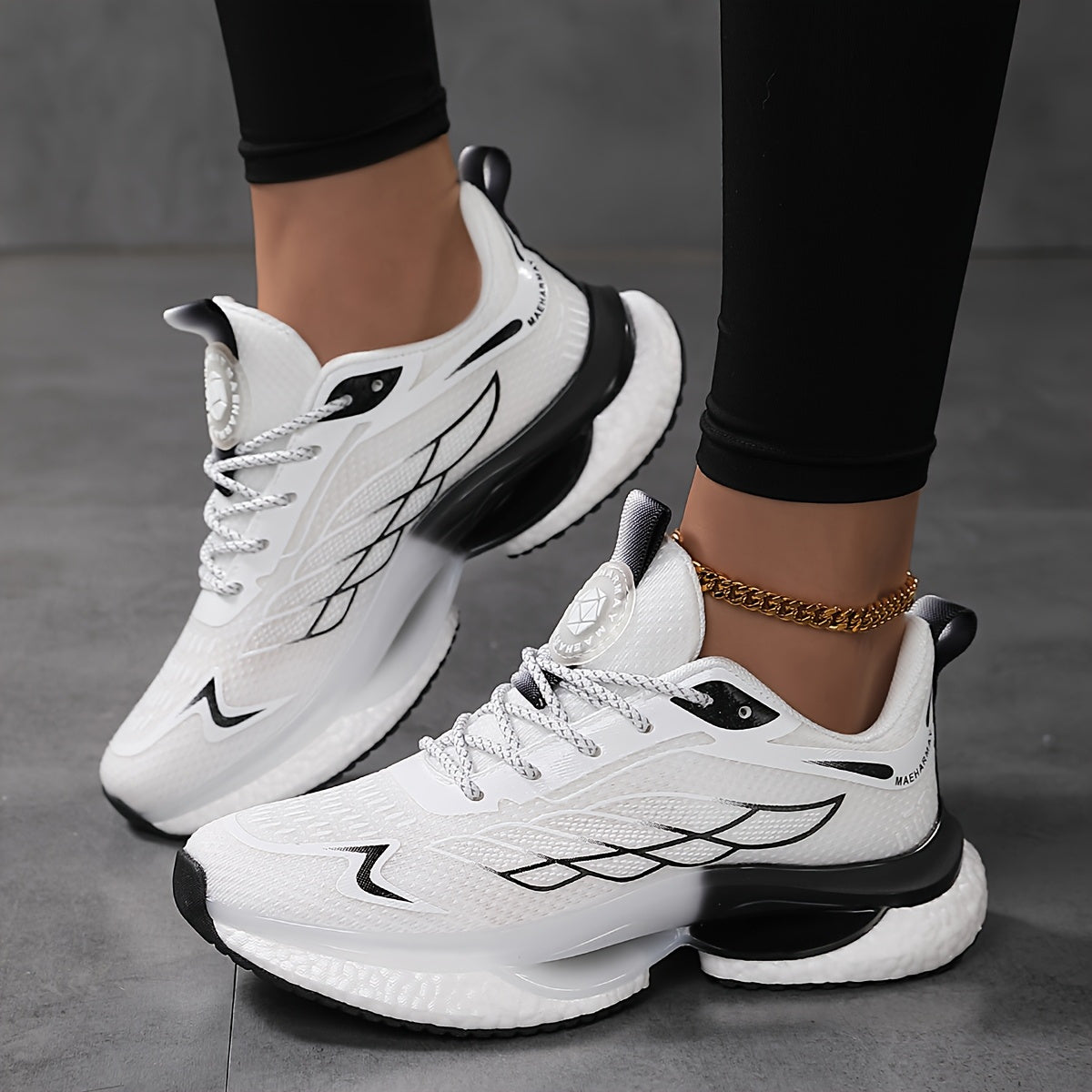 Women's Plus Size 6-12 Athletic Sneakers - Lightweight, Breathable Mesh Running Shoes with Shock Absorption, Non-Slip Sole, Lace-Up Closure in Black/Teal, White/Blue, Light Blue/Dark Teal - Casual Low-Top Design for All Seaso