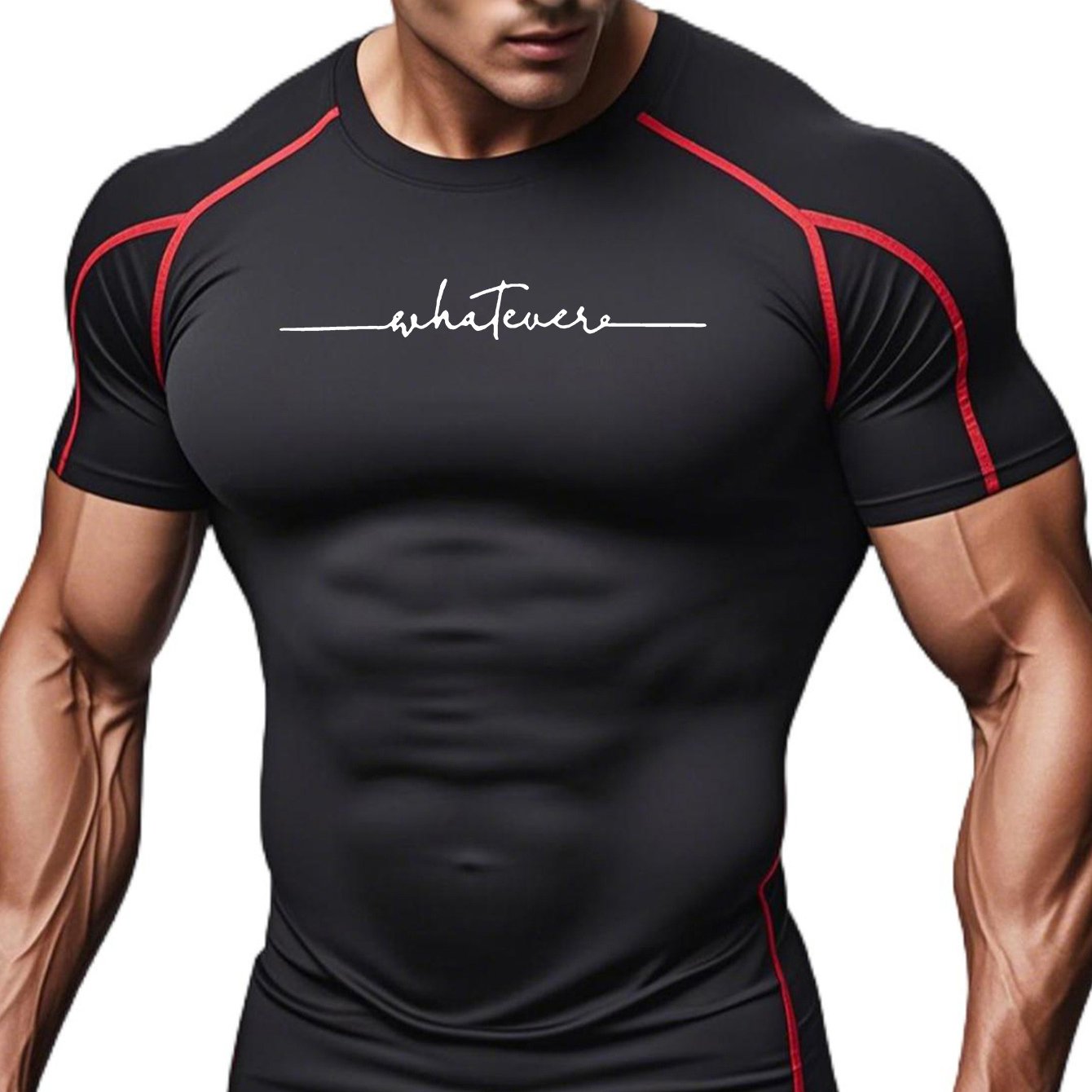 Yumei Water OBM Men's High-Elasticity Quick-Dry Workout T-Shirt - Moisture-Wicking 80% Polyester/20% Elastane, Striped Athletic Top for Running, Yoga, Gym & Outdoor Activities - Machine Washable, All-Season Comfort Fit