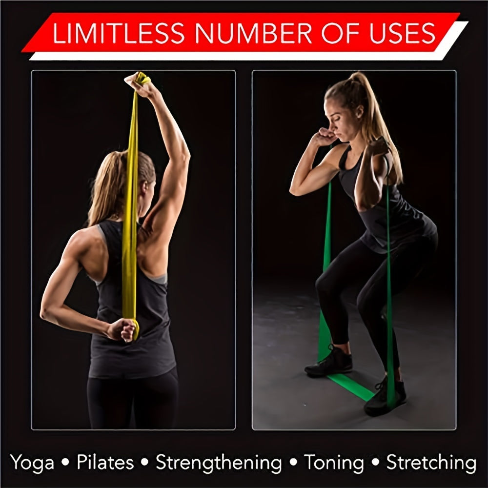 1pc Workout Pilates Workout Latex Elastic Resistance Band, For Gym Home Fitness Exercise