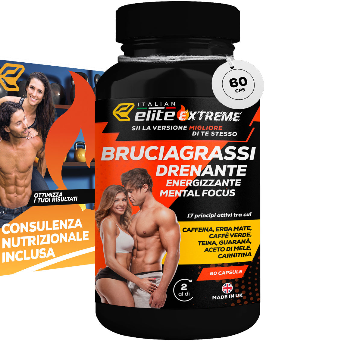 Elite Extreme Fat Burner Integrator. 60 Caps. Thermogenic, Diuretic, Slimming, Strong Mental Energizer. for Men And Women.