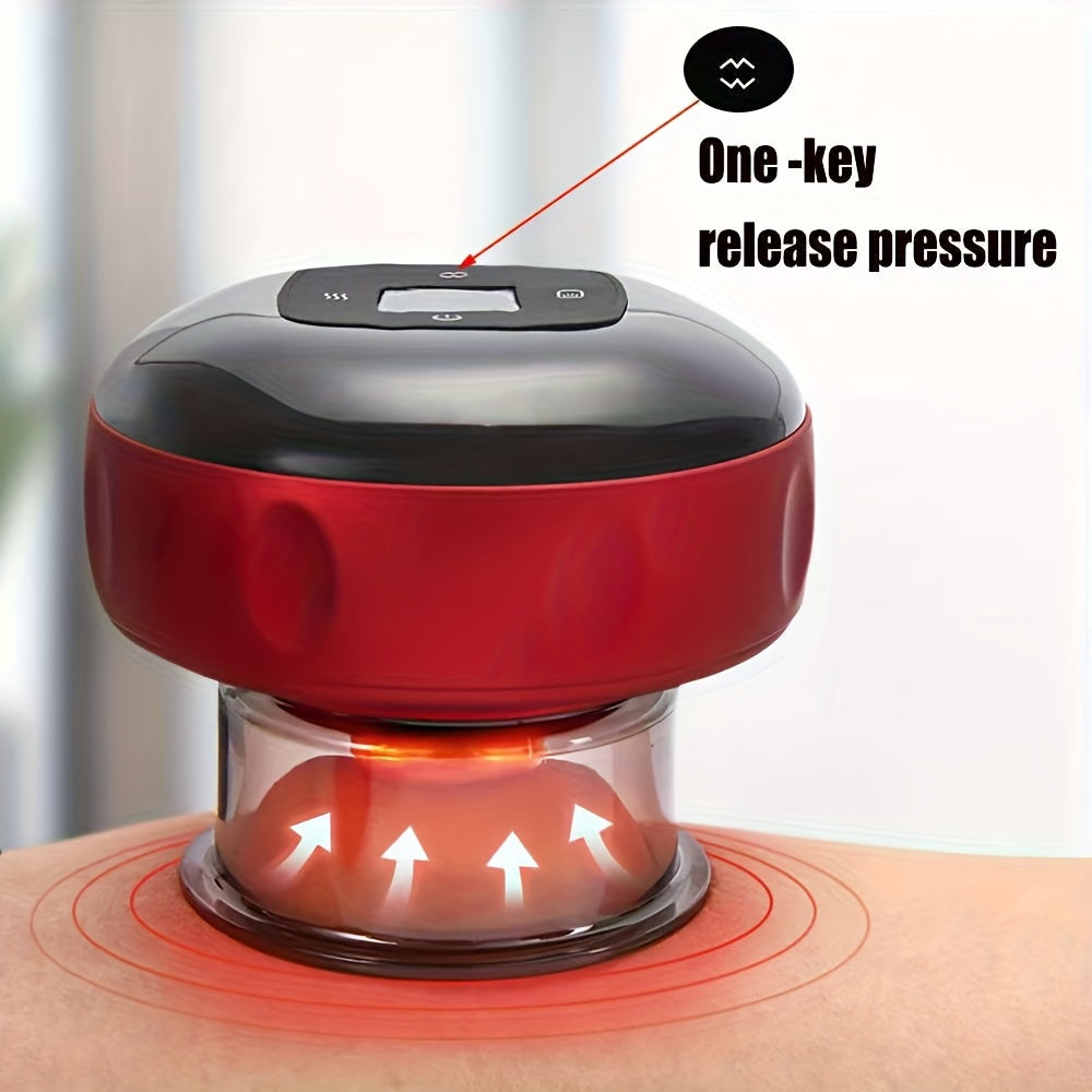 Electric Vacuum Cupping Machine, USB Rechargeable, 36V or Below, 18650 Battery, Back Neck Arm Massager, Heating Suction Cup Device for Home Spa