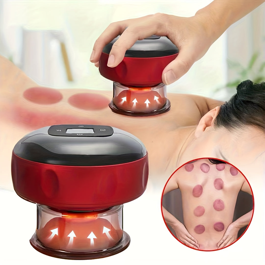 Electric Vacuum Cupping Machine, USB Rechargeable, 36V or Below, 18650 Battery, Back Neck Arm Massager, Heating Suction Cup Device for Home Spa
