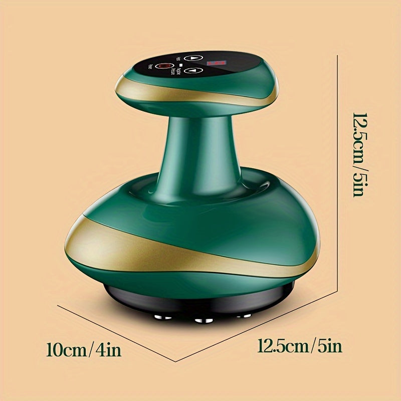 USB Rechargeable Smart Vacuum Cupping Massager, Electrically Heated Gua Sha Suction Cup Gua Sha Jar. with electric heating and gua sha function - 1200mAh lithium battery