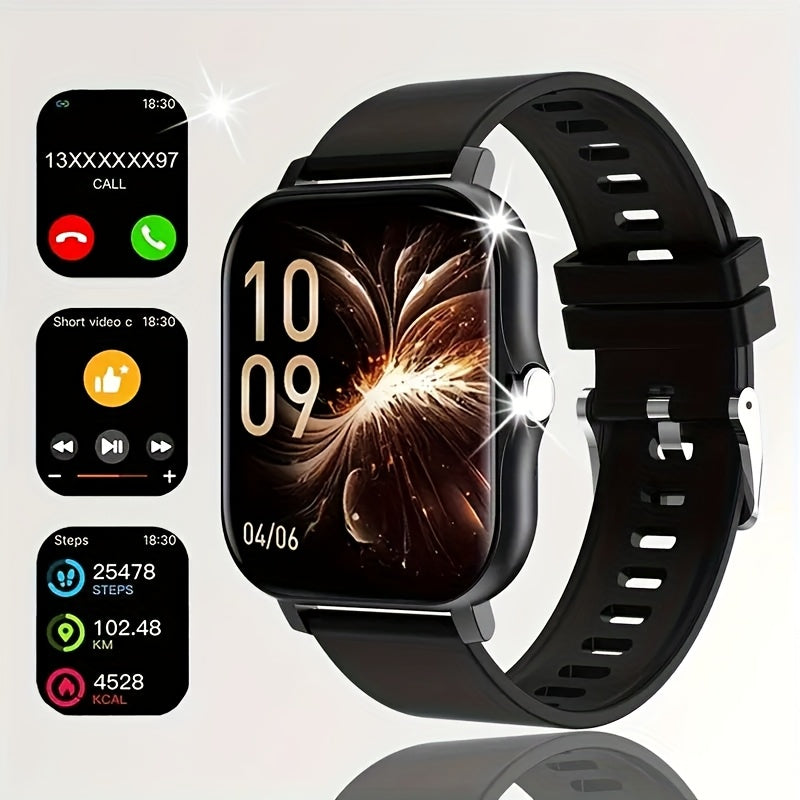 The New Full Touch High-Definition Men'S And Women'S Sports Smartwatch Features Wireless Dialing, Answering Calls, Motion Tracking, Photography, And Music Control. The Stylish Smartwatch Is Compatible with Android And Iphone,