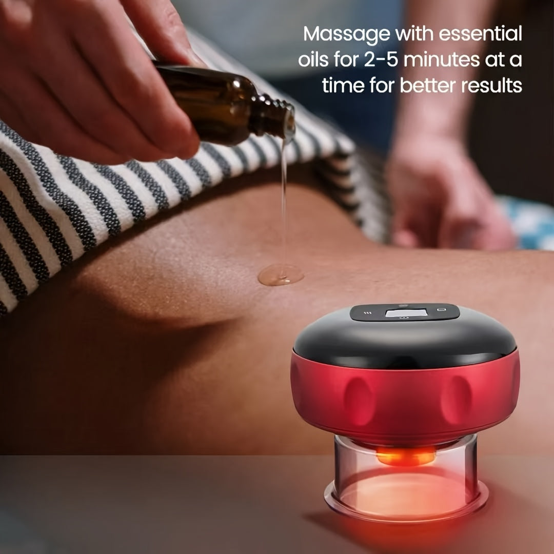 Electric Vacuum Cupping Machine, USB Rechargeable, 36V or Below, 18650 Battery, Back Neck Arm Massager, Heating Suction Cup Device for Home Spa
