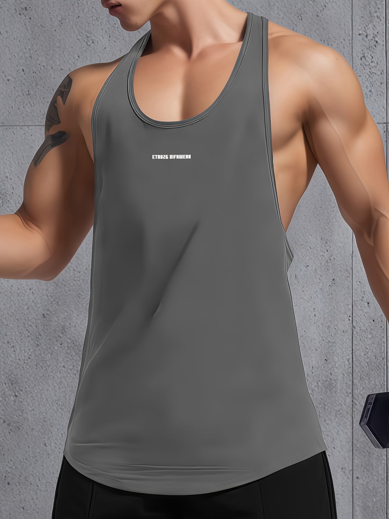 3pcs Men'S Sleeveless Athletic Tank Tops - Breathable, Quick-Dry Gym & Fitness Vests with "ESports" Print, Lightweight Summer Training Gear in Black, White, Gra