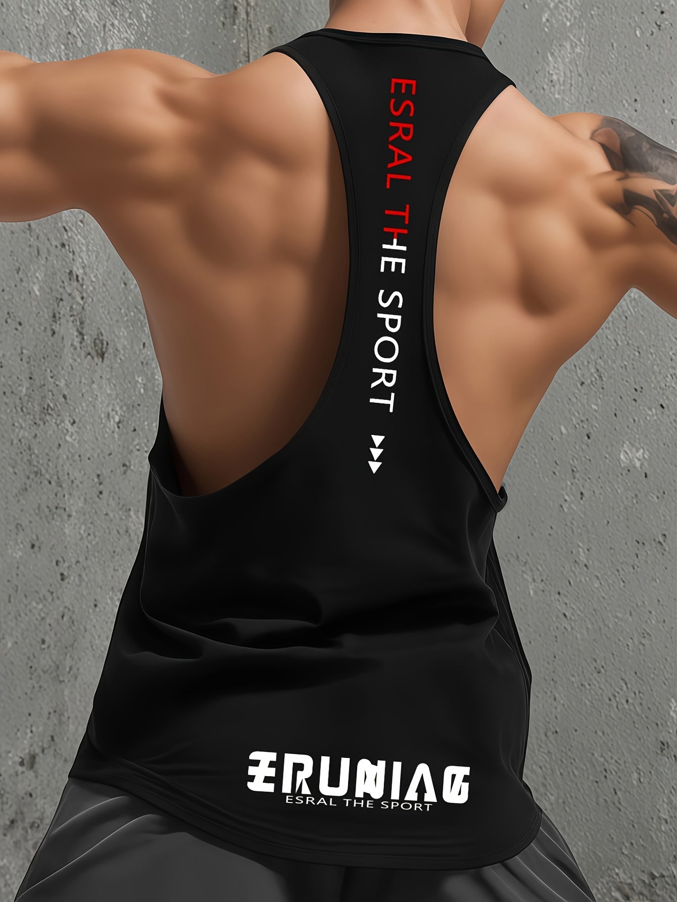 3pcs Men'S Sleeveless Athletic Tank Tops - Breathable, Quick-Dry Gym & Fitness Vests with "ESports" Print, Lightweight Summer Training Gear in Black, White, Gra