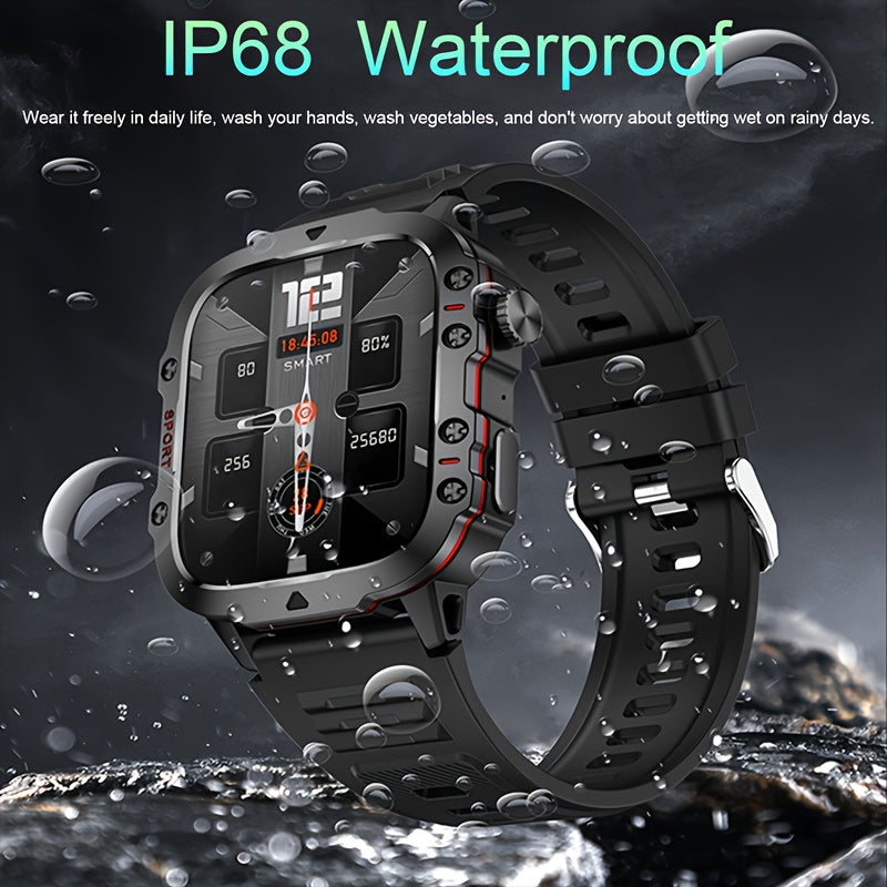 New Rugged Smart Watch for Men Wireless Talk Sports Fitness AI Voice Outdoor 100+ Sports Mode Outdoor Smart Watch