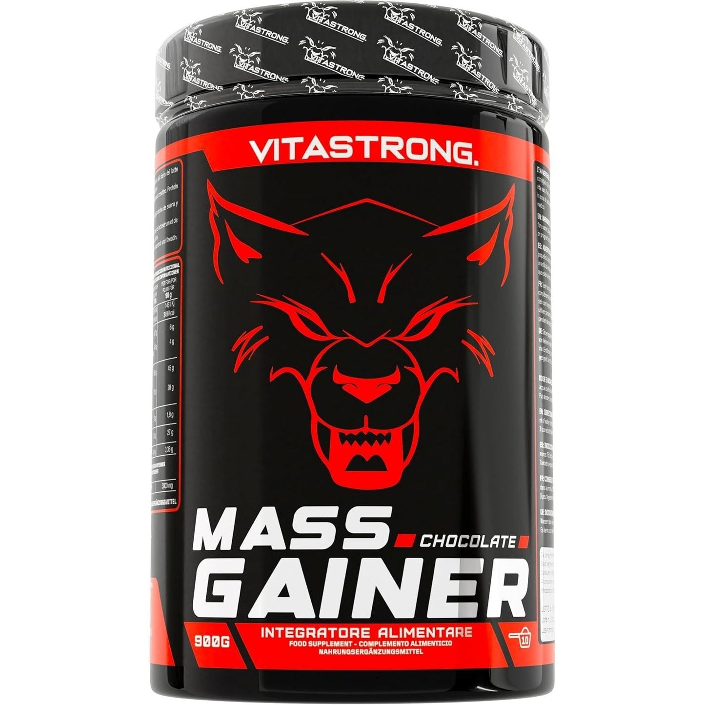 Vitastrong Mass Gainer, 30% Protein Powder, High Calorie, Maltodextrin, Cluster Dextrin, 3g Creatine Monohydrate, Muscle Gaining Supplement for Men & Women, Chocolate Flavor
