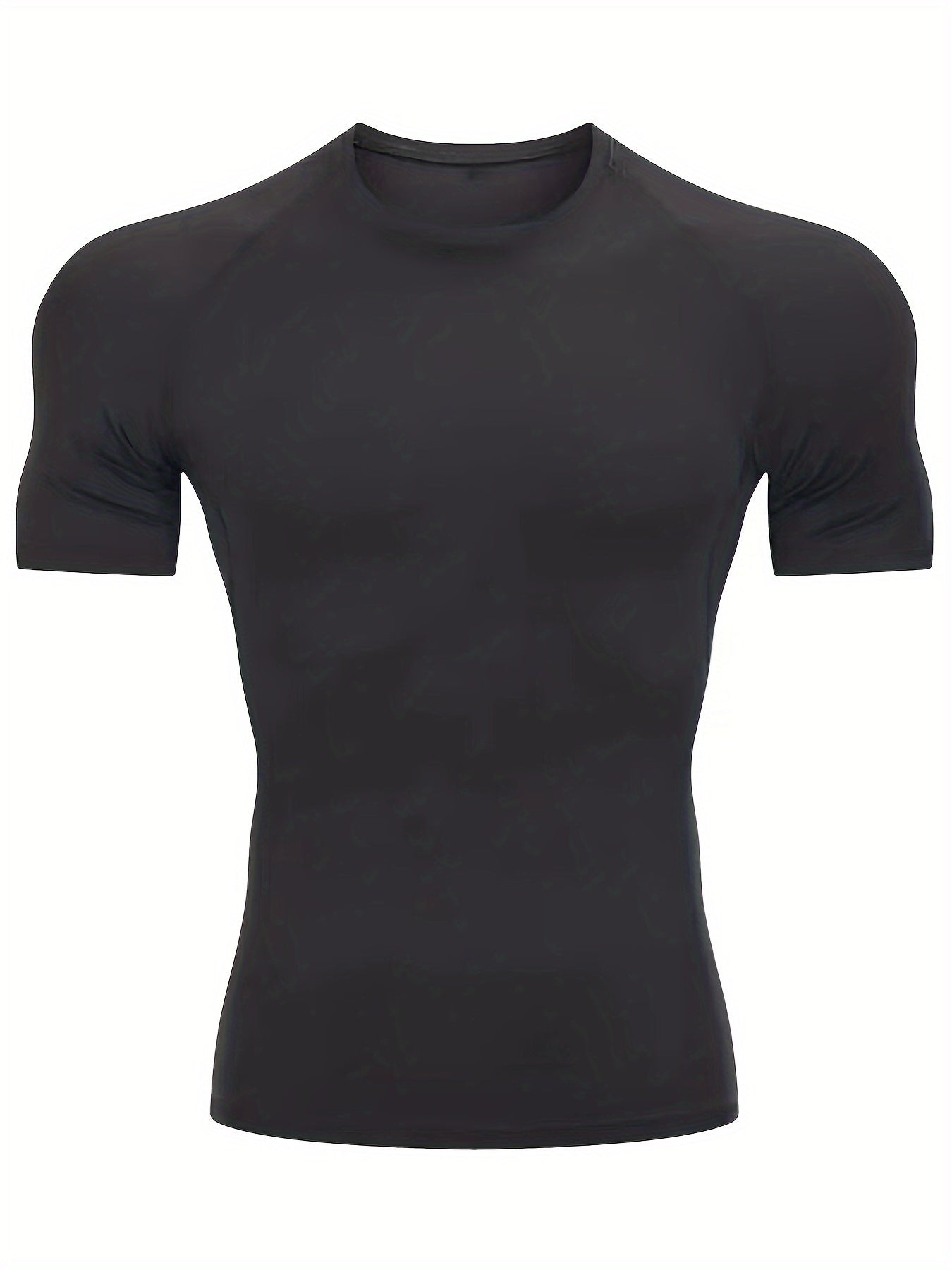 Men's Comfy Quick-drying Sports Compression T-shirt, Highly Stretch Tee Men's Summer Outdoor Clothes, Men's Clothing For Fitness Activities