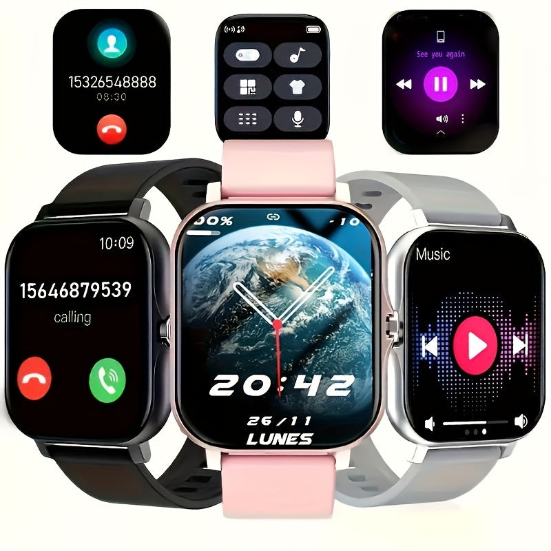 Smart Watch, Wireless Talk/Receive and Multiple Sports Modes, Sedentary Alert Weather Forecast Message Notifications, Borderless Slim Design, Suitable for Android and for iPhone, Beautiful Gifts for Men and Women