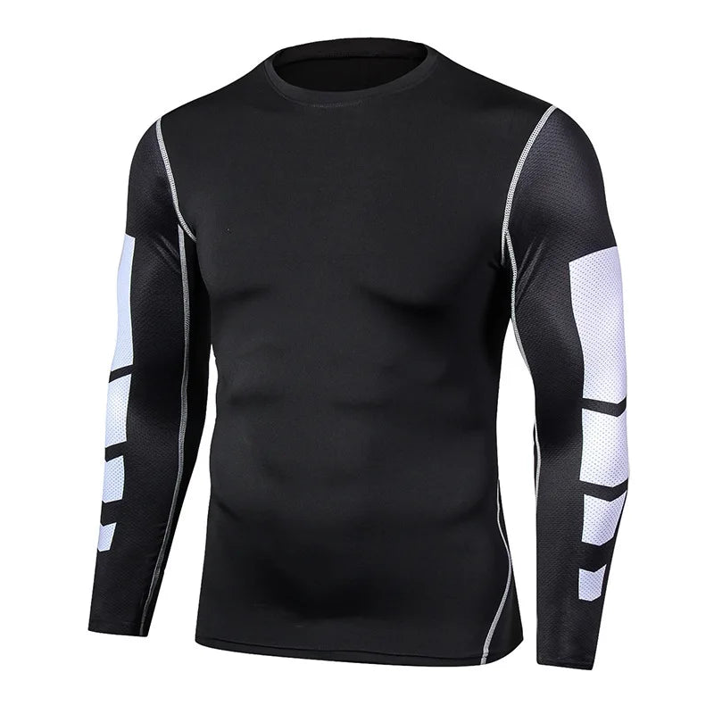 T-shirt homme course Sport T-shirt hommes Compression Fitness hauts T-shirt séchage rapide entraînement Gym Sport course chemises Jersey