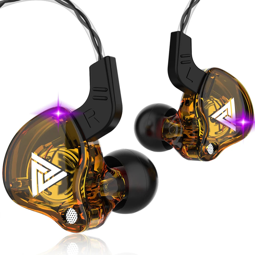 Original QKZ AK6 dans l'oreille écouteur 6 unité de pilote dynamique casque avec micro stéréo sport HIFI caisson de basses casque moniteur écouteurs