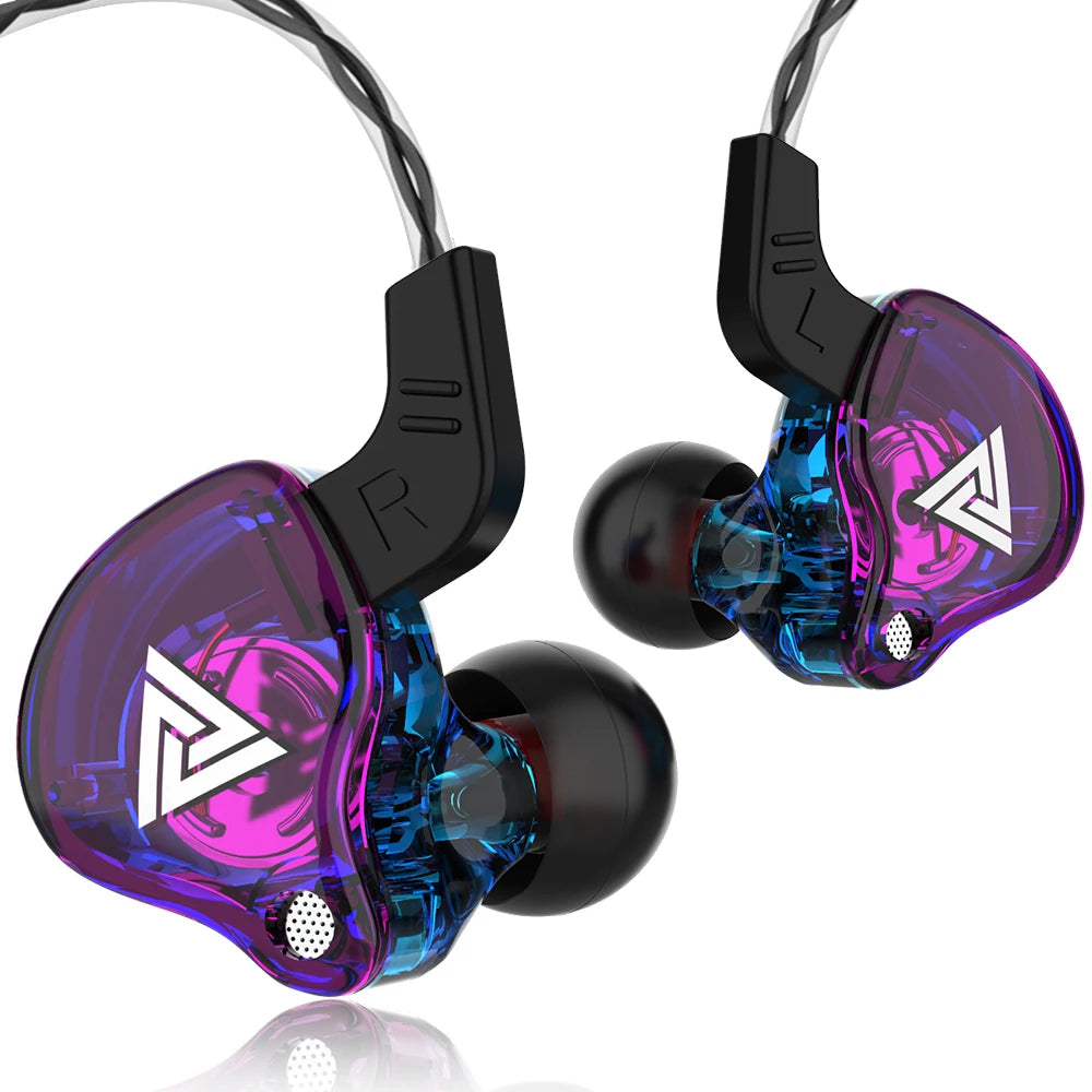 Original QKZ AK6 dans l'oreille écouteur 6 unité de pilote dynamique casque avec micro stéréo sport HIFI caisson de basses casque moniteur écouteurs