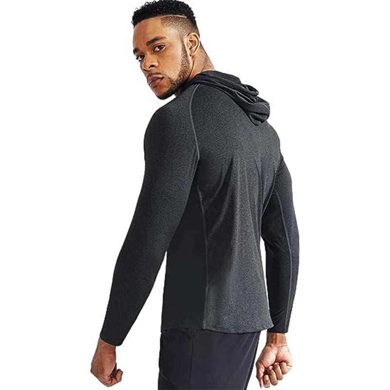Veste à capuche de Sport pour hommes, sweat-shirt musculaire, Fitness, vêtements de Sport, pulls athlétiques, entraînement, course à pied, survêtements pour hommes