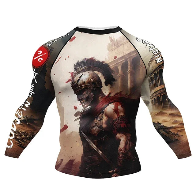 Mma vêtements homme Rashguard T-shirt + pantalon ensembles anti-éruption Jiu jitsu MMA chemise de Compression + short Bjj maillots de boxe combinaisons de Sport