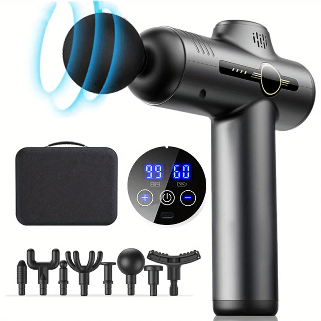 Pistolet de Massage musculaire professionnel à 99 vitesses, masseur pour le cou et le dos, Instrument de Massage, équipement de Fitness, livraison directe