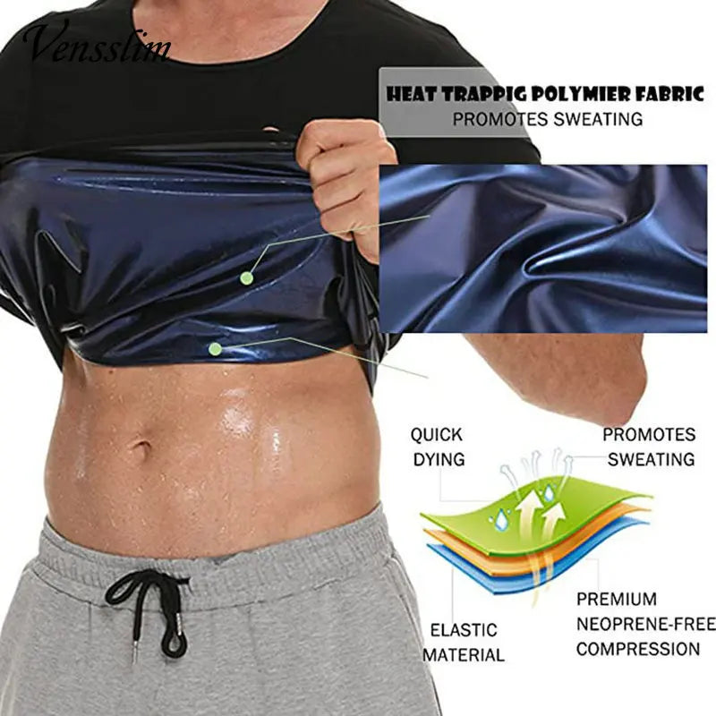 Vensslim – combinaison de Sauna pour hommes, piégeage de la chaleur, gilet d'entraînement, brûleur de graisse, amincissant, modelant le corps, débardeur, entraîneur de taille, Corset de Fitness