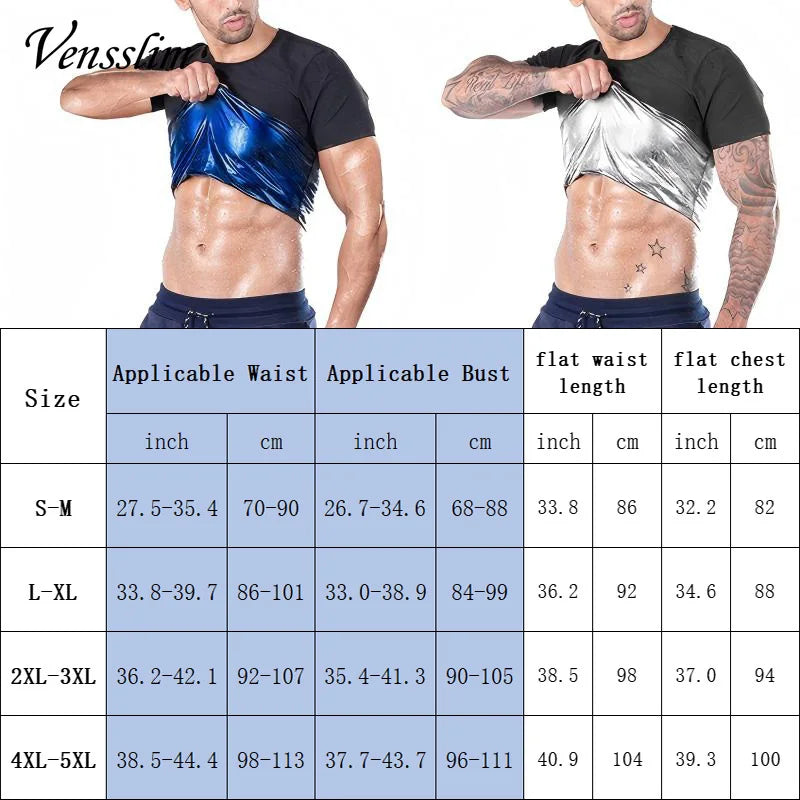 Vensslim – combinaison de Sauna pour hommes, piégeage de la chaleur, gilet d'entraînement, brûleur de graisse, amincissant, modelant le corps, débardeur, entraîneur de taille, Corset de Fitness