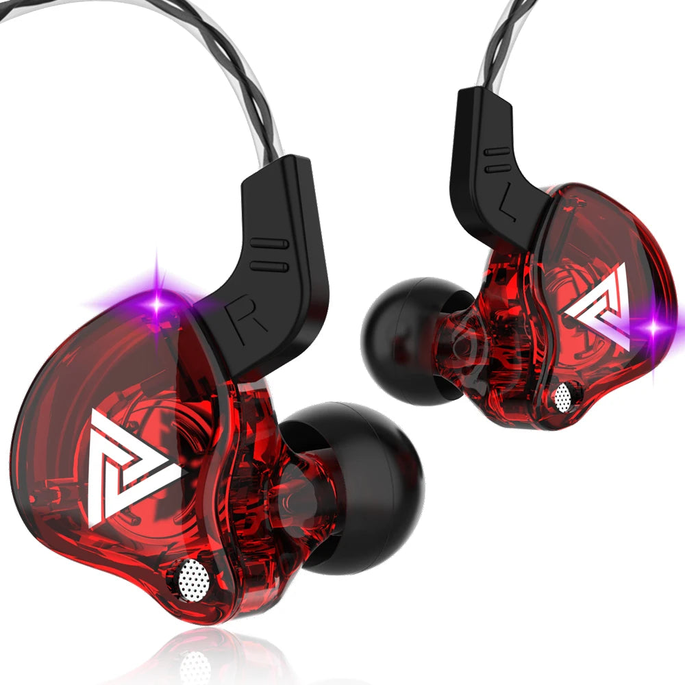 Original QKZ AK6 dans l'oreille écouteur 6 unité de pilote dynamique casque avec micro stéréo sport HIFI caisson de basses casque moniteur écouteurs