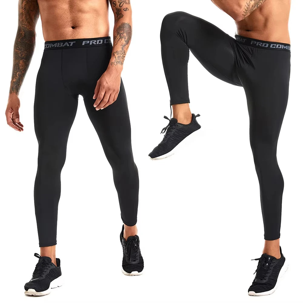 Leggings de compression haute performance pour hommes, collants d'entraînement de fitness pour une performance de fitness améliorée et un confort de course