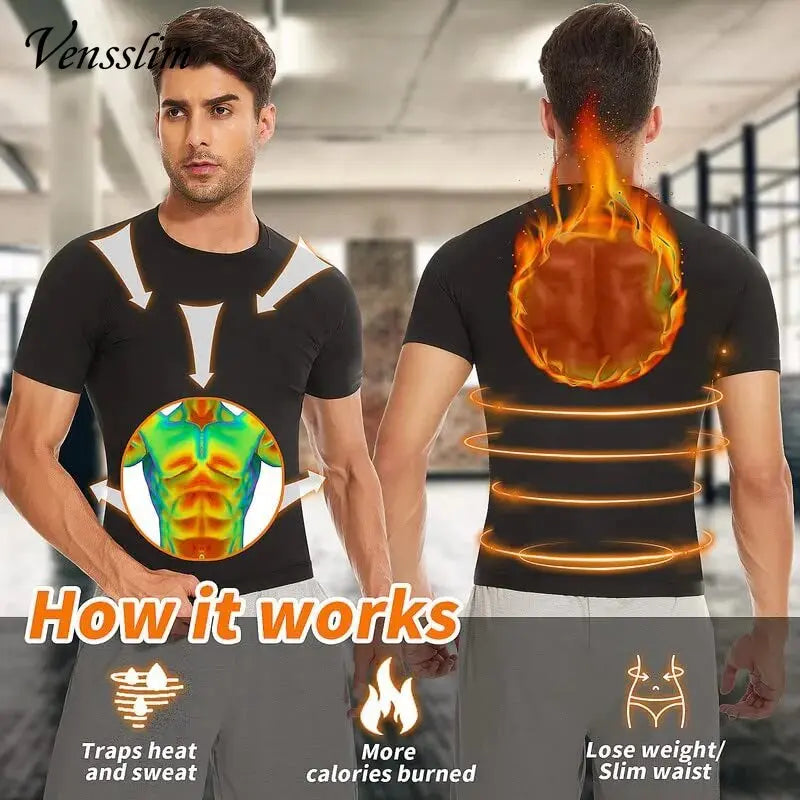 Vensslim – combinaison de Sauna pour hommes, piégeage de la chaleur, gilet d'entraînement, brûleur de graisse, amincissant, modelant le corps, débardeur, entraîneur de taille, Corset de Fitness