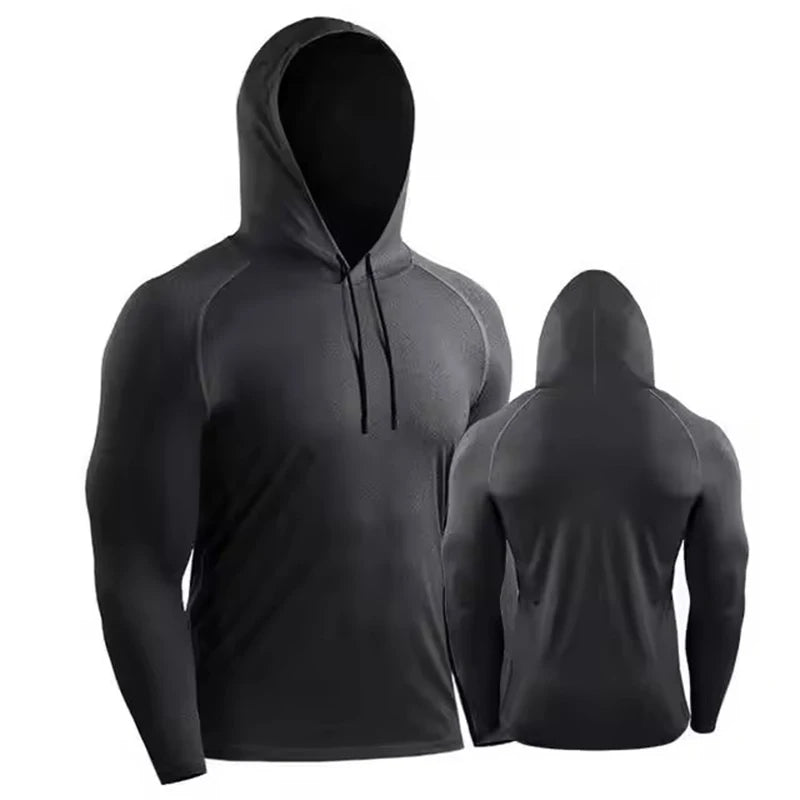 Veste à capuche de Sport pour hommes, sweat-shirt musculaire, Fitness, vêtements de Sport, pulls athlétiques, entraînement, course à pied, survêtements pour hommes