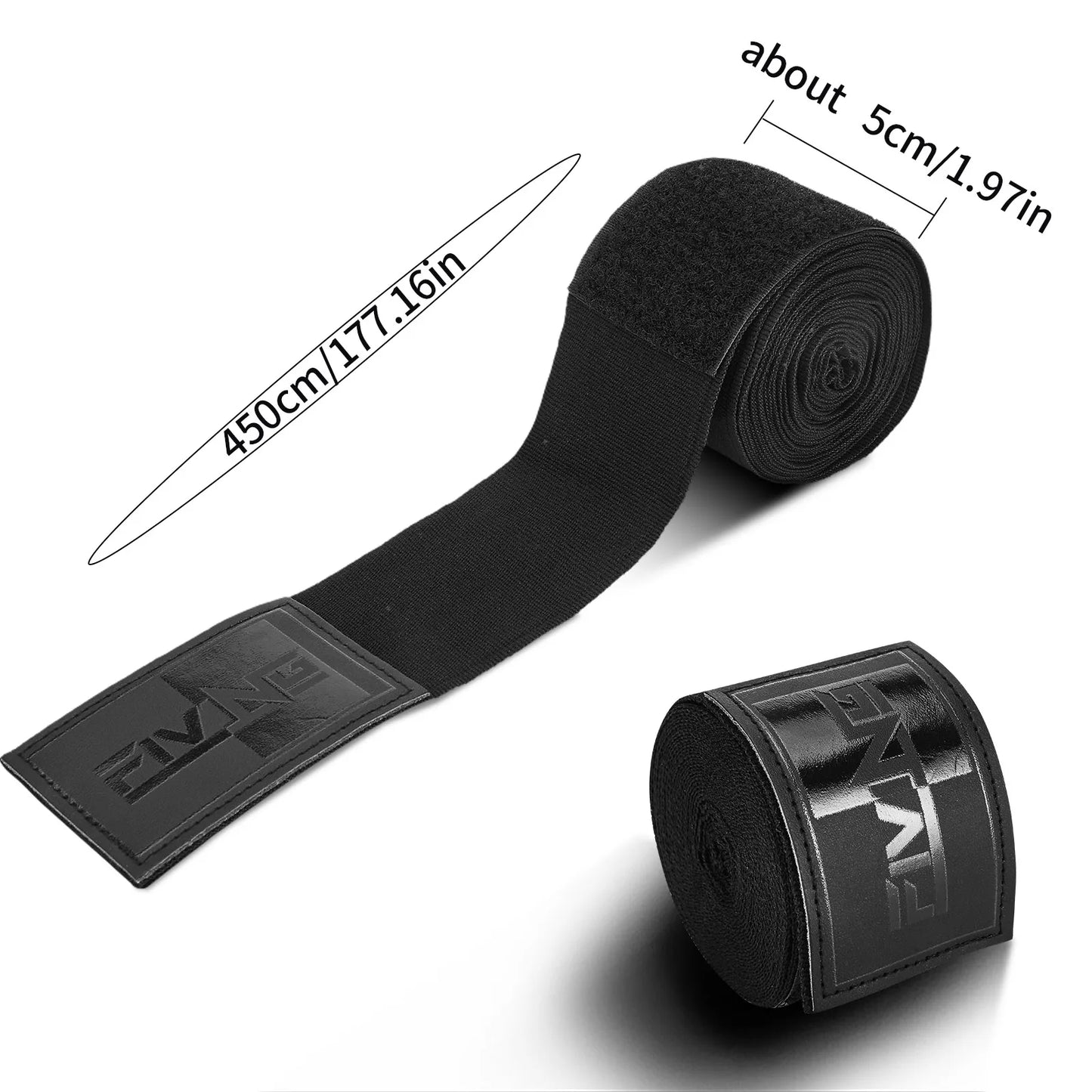 Bandage d'entraînement de boxe 4,5 M, utilisé pour le boxe, le bandage de sport Sanda, MMA et Muay Thai.