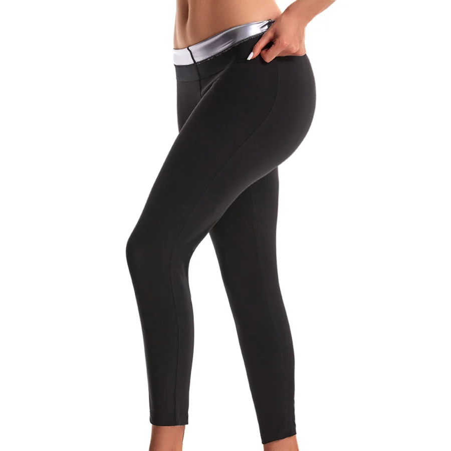 Pantalon de Sauna pour femmes, modelant le corps, perte de poids, amincissant, entraîneur de taille, ventre chaud, Leggings thermiques, entraînement, gymnastique