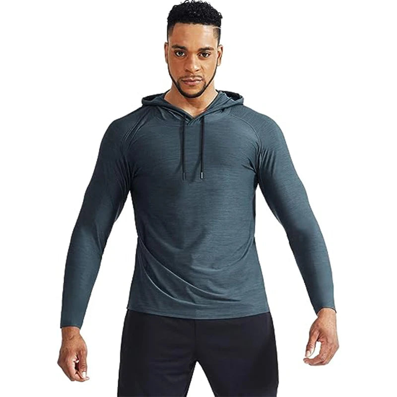 Veste à capuche de Sport pour hommes, sweat-shirt musculaire, Fitness, vêtements de Sport, pulls athlétiques, entraînement, course à pied, survêtements pour hommes