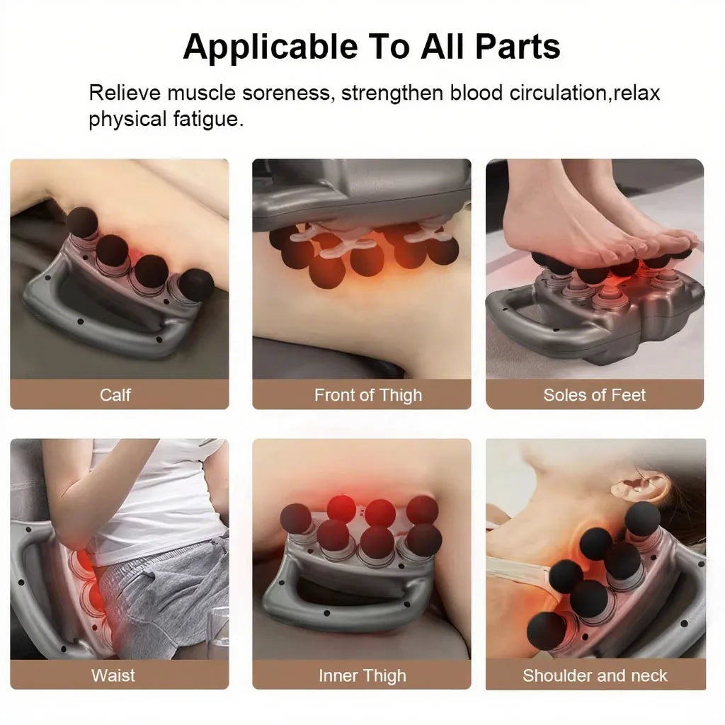 Pistolet de Massage musculaire à 16 têtes, pistolet professionnel pour le corps, les jambes, le dos, les épaules, la taille, pistolet de Massage par vibrations à haute fréquence