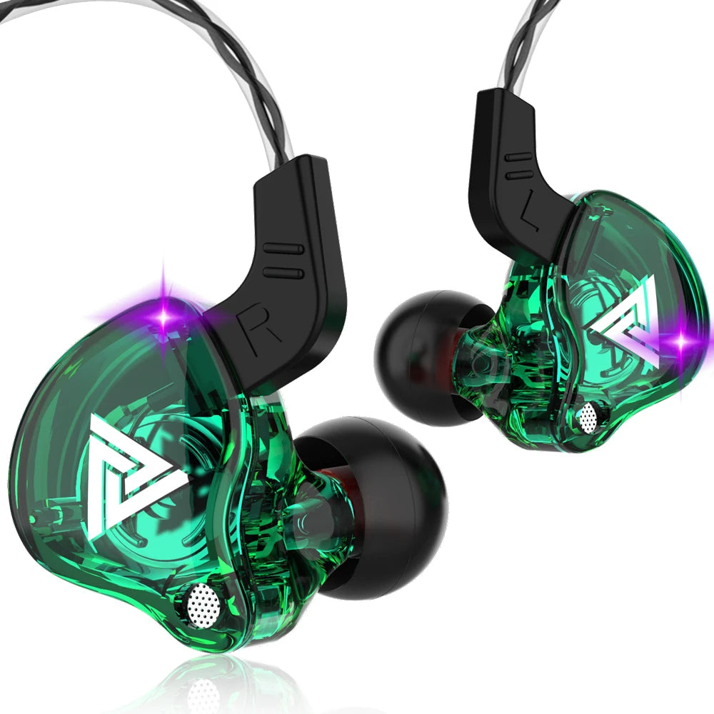Original QKZ AK6 dans l'oreille écouteur 6 unité de pilote dynamique casque avec micro stéréo sport HIFI caisson de basses casque moniteur écouteurs