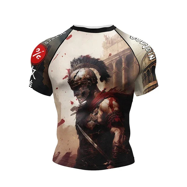 Mma vêtements homme Rashguard T-shirt + pantalon ensembles anti-éruption Jiu jitsu MMA chemise de Compression + short Bjj maillots de boxe combinaisons de Sport