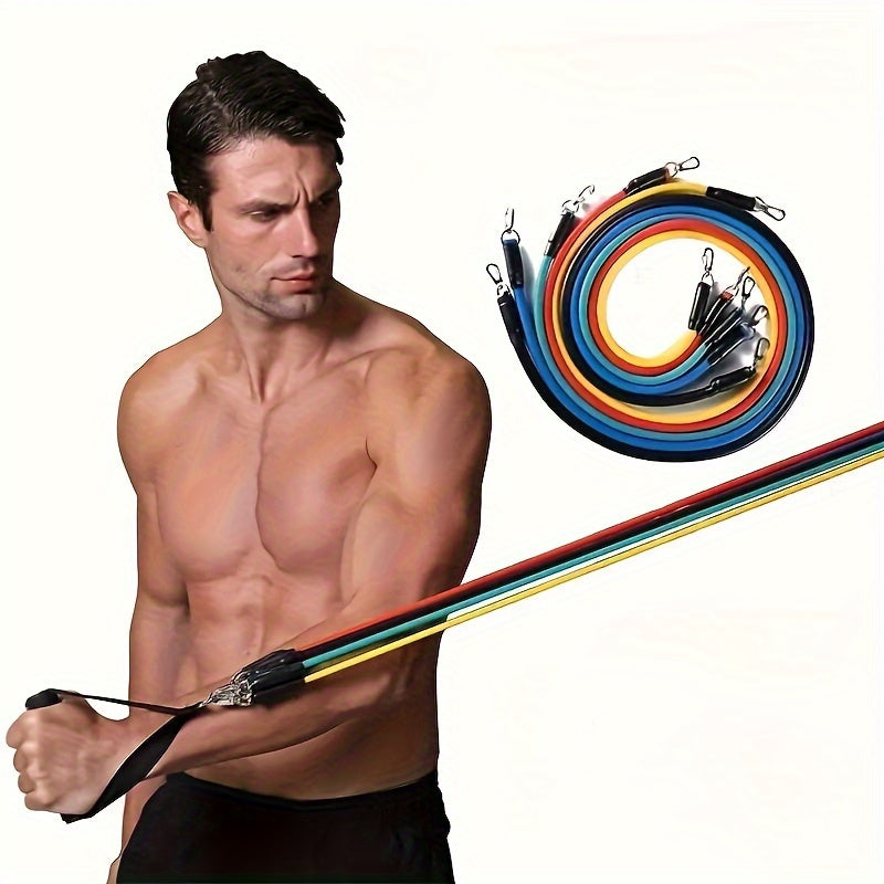 Fitness Resistance Band Set, 11pcs Multifunctional Upper Body Exercise Kit
