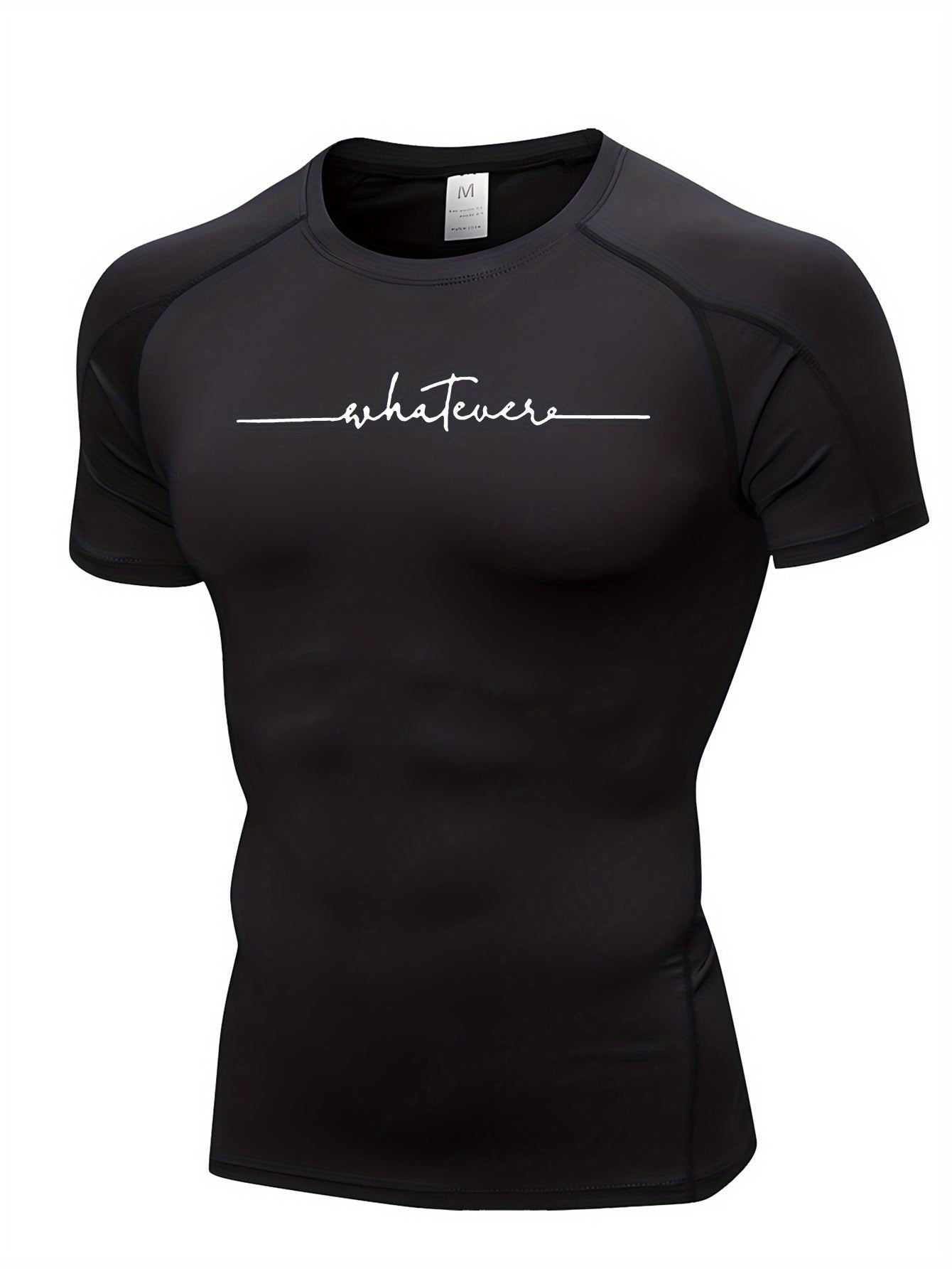 Yumei Water OBM Men's High-Elasticity Quick-Dry Workout T-Shirt - Moisture-Wicking 80% Polyester/20% Elastane, Striped Athletic Top for Running, Yoga, Gym & Outdoor Activities - Machine Washable, All-Season Comfort Fit