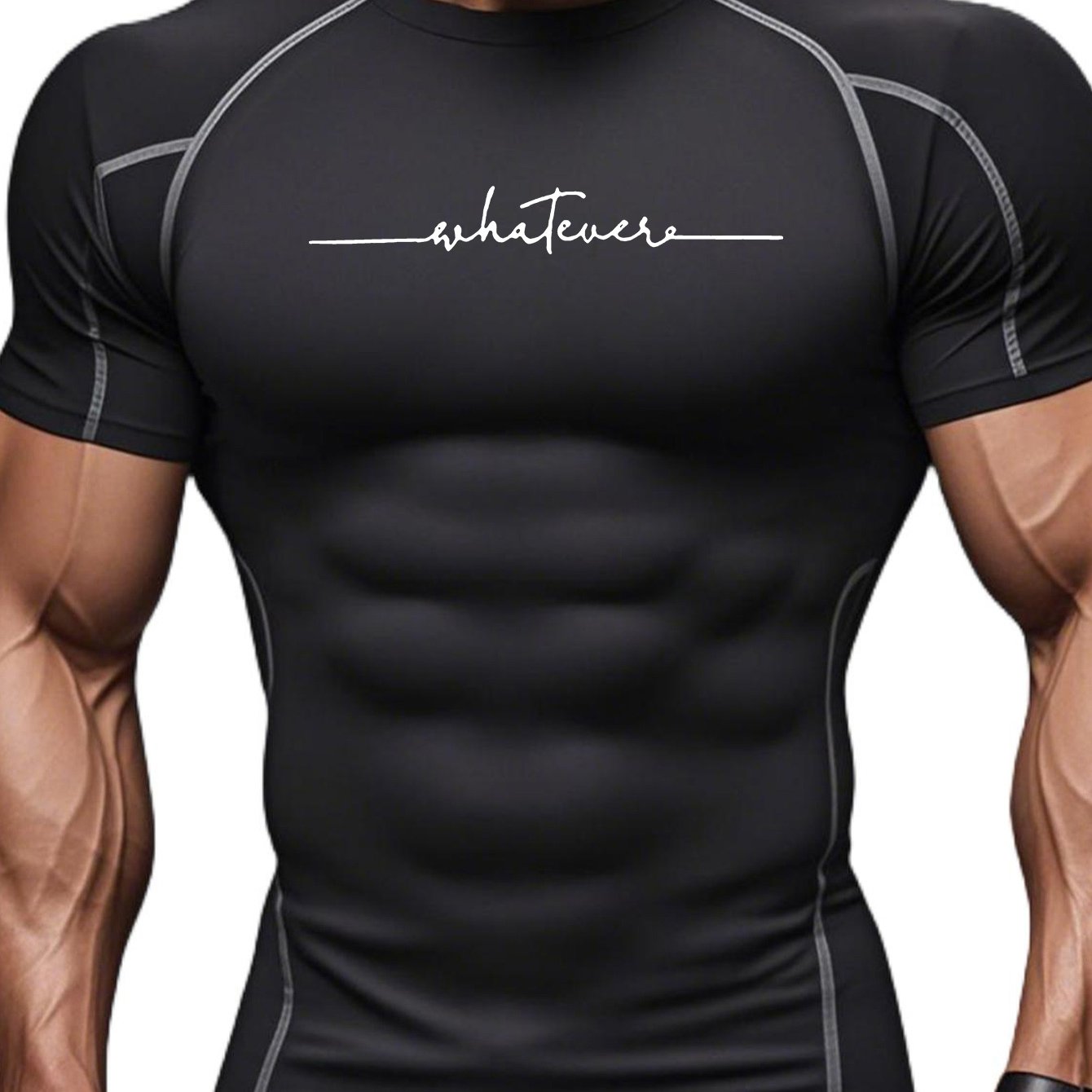 Yumei Water OBM Men's High-Elasticity Quick-Dry Workout T-Shirt - Moisture-Wicking 80% Polyester/20% Elastane, Striped Athletic Top for Running, Yoga, Gym & Outdoor Activities - Machine Washable, All-Season Comfort Fit