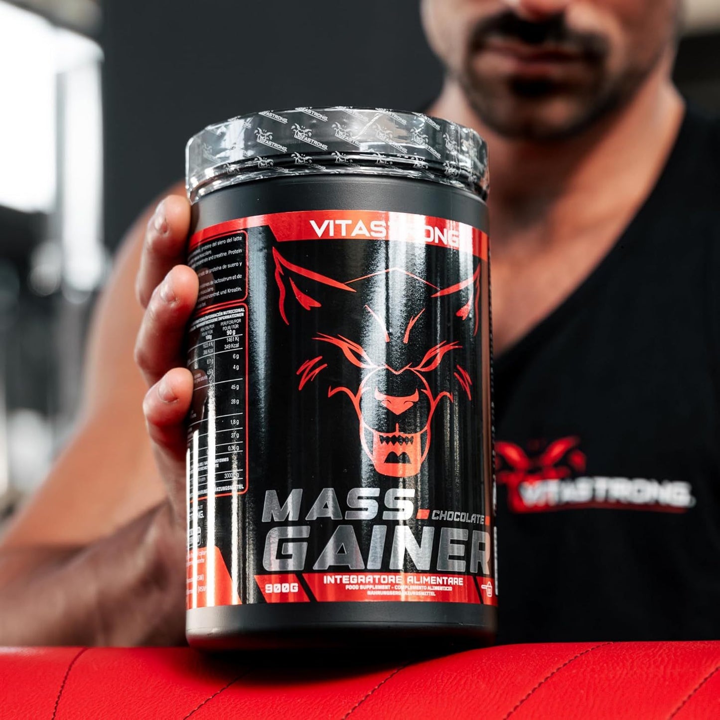 Vitastrong Mass Gainer, 30% Protein Powder, High Calorie, Maltodextrin, Cluster Dextrin, 3g Creatine Monohydrate, Muscle Gaining Supplement for Men & Women, Chocolate Flavor