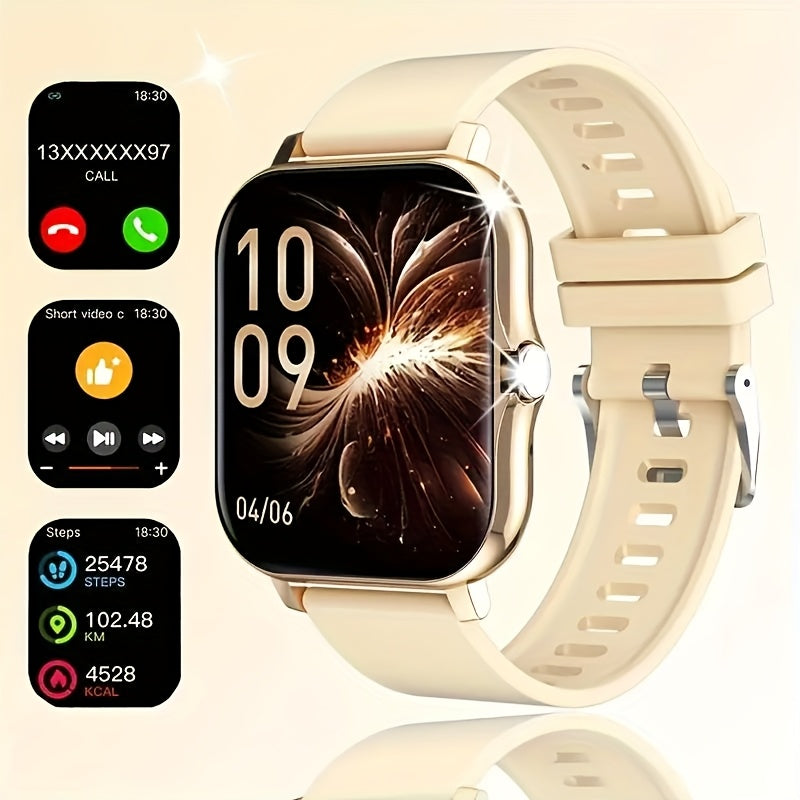 The New Full Touch High-Definition Men'S And Women'S Sports Smartwatch Features Wireless Dialing, Answering Calls, Motion Tracking, Photography, And Music Control. The Stylish Smartwatch Is Compatible with Android And Iphone,