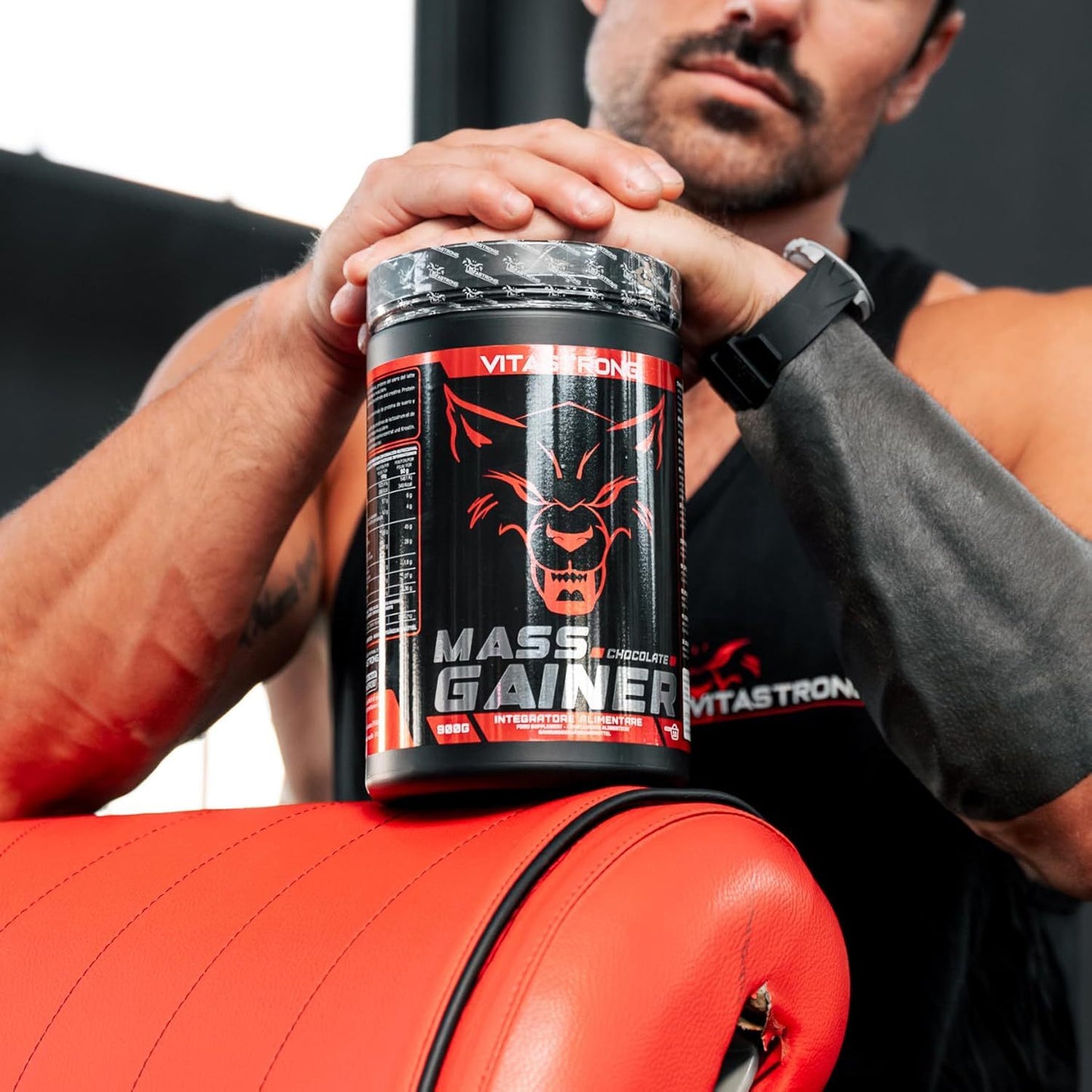 Vitastrong Mass Gainer, 30% Protein Powder, High Calorie, Maltodextrin, Cluster Dextrin, 3g Creatine Monohydrate, Muscle Gaining Supplement for Men & Women, Chocolate Flavor