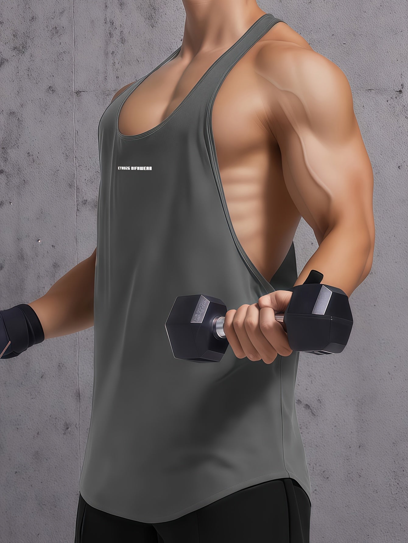 3pcs Men'S Sleeveless Athletic Tank Tops - Breathable, Quick-Dry Gym & Fitness Vests with "ESports" Print, Lightweight Summer Training Gear in Black, White, Gra