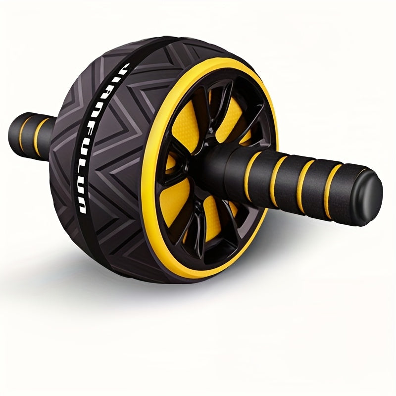 1pc Home Fitness Abdominal Exercise Wheel - Portable Core Strengthener with Red & Black Grip Bars, Durable PP Material for Abdominal & Chest Muscle Training, Upper Body Workout|Ergonomic Grip Design|Textured Roller Surface, G