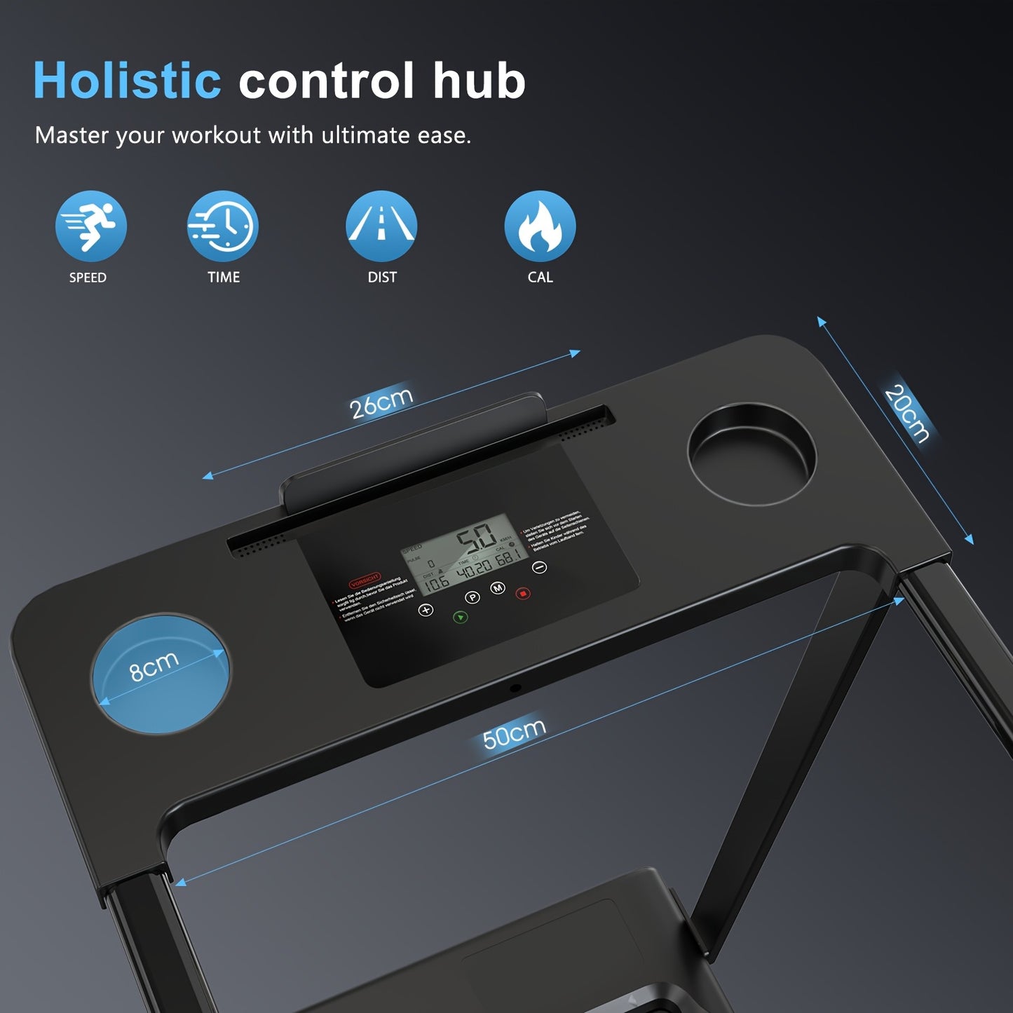 2-in-1 Folding Treadmill, Home Treadmill, 2.0HP Peak DC Motor, 1-12KM/H Speed Adjustment, LED Quad Display 12 Preset Programmes + Triple Mode Switching Music Speaker, Wide Treadmill Belt, Home Fitness Equipment, Home Folding,