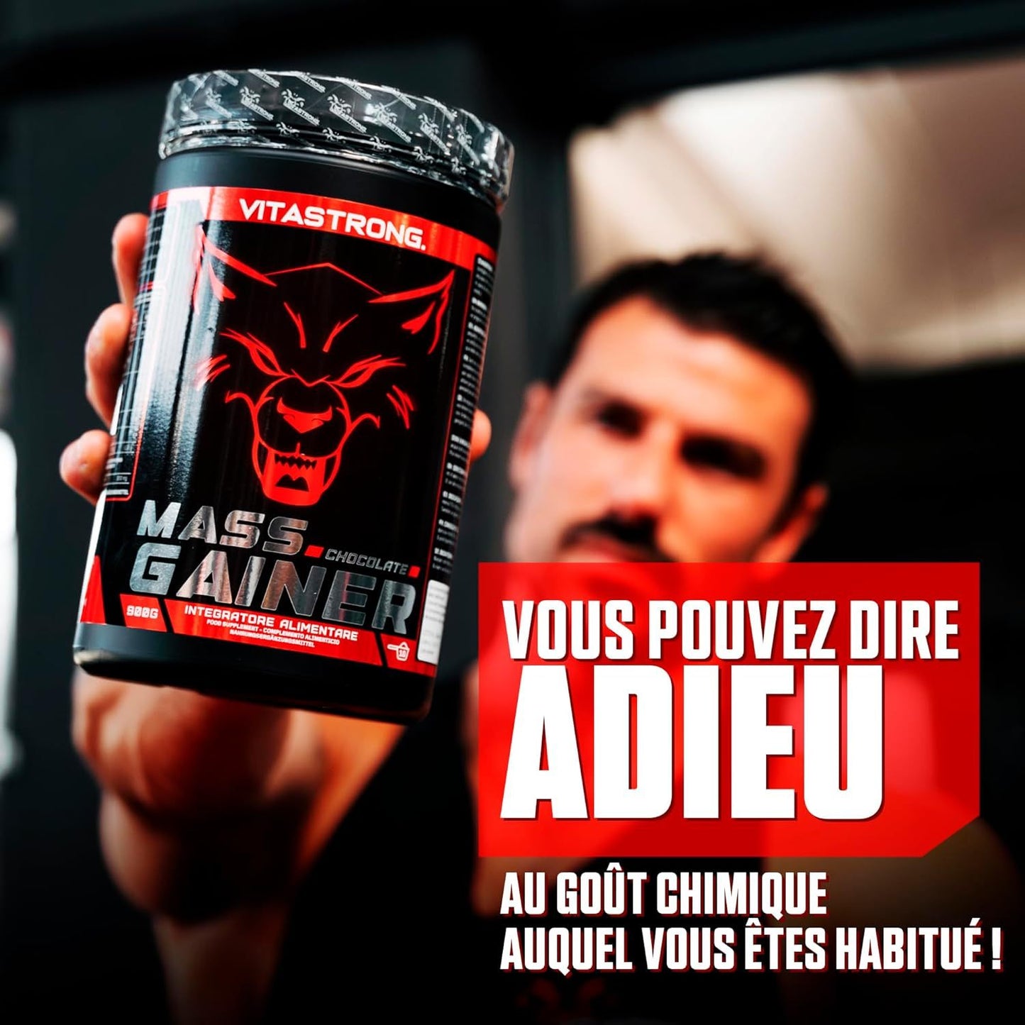 Vitastrong Mass Gainer, 30% Protein Powder, High Calorie, Maltodextrin, Cluster Dextrin, 3g Creatine Monohydrate, Muscle Gaining Supplement for Men & Women, Chocolate Flavor