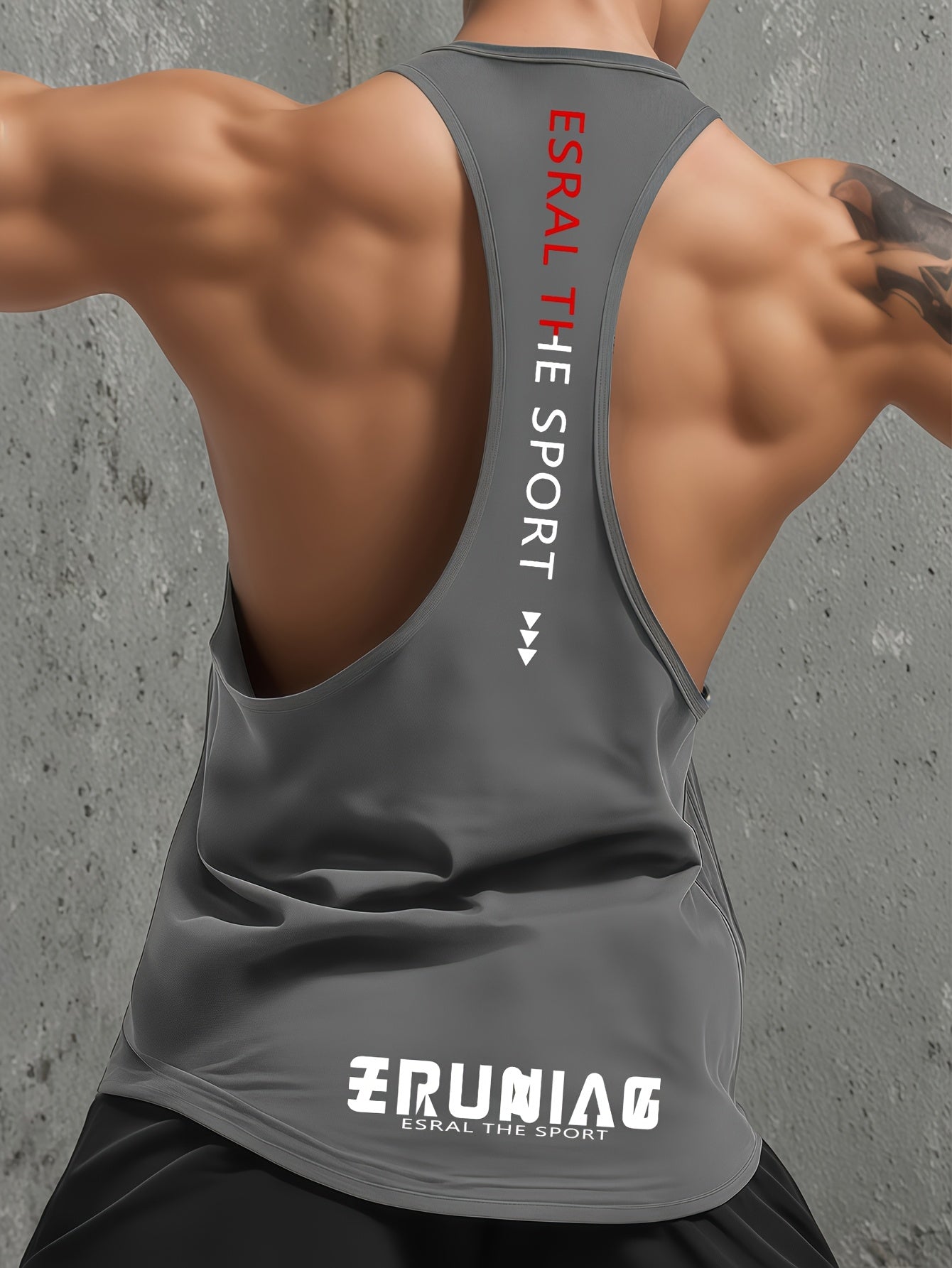 3pcs Men'S Sleeveless Athletic Tank Tops - Breathable, Quick-Dry Gym & Fitness Vests with "ESports" Print, Lightweight Summer Training Gear in Black, White, Gra
