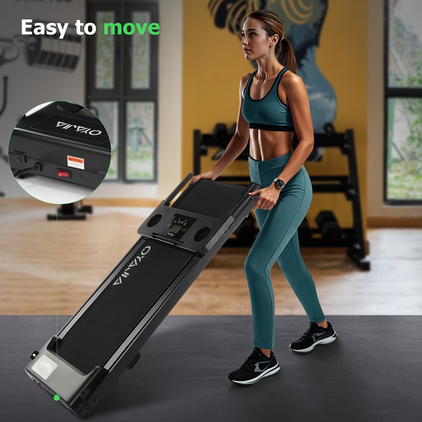 2-in-1 Folding Treadmill, Home Treadmill, 2.0HP Peak DC Motor, 1-12KM/H Speed Adjustment, LED Quad Display 12 Preset Programmes + Triple Mode Switching Music Speaker, Wide Treadmill Belt, Home Fitness Equipment, Home Folding,