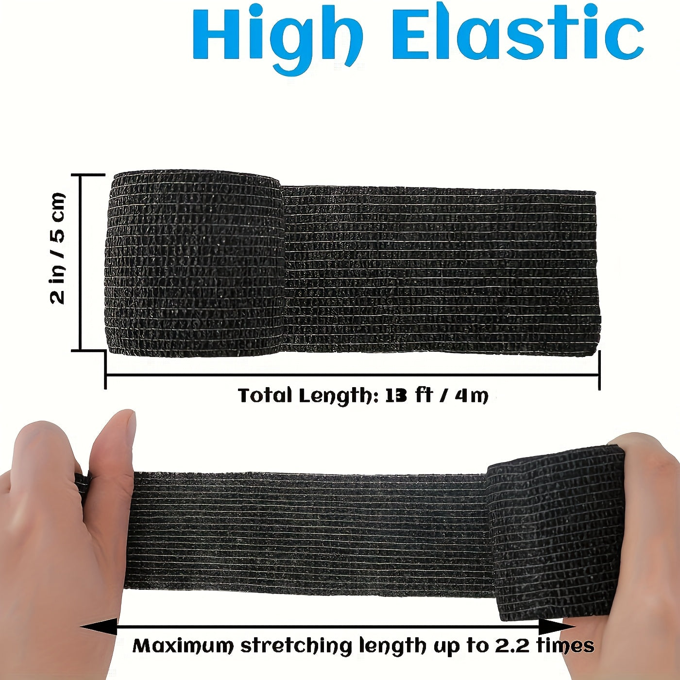 1 Pack/6 Rolls, Self-Adhesive Bandage, Sports Tape, Elastic Bandage, Non-Woven High Elastic Sports Elasticity, Can Be Used for Basketball, Football, Tennis, Running And Other Sports Fitness, Easy to Carry.